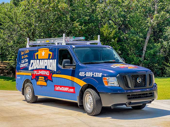 Champion Plumbing Service Truck in Choctaw, OK